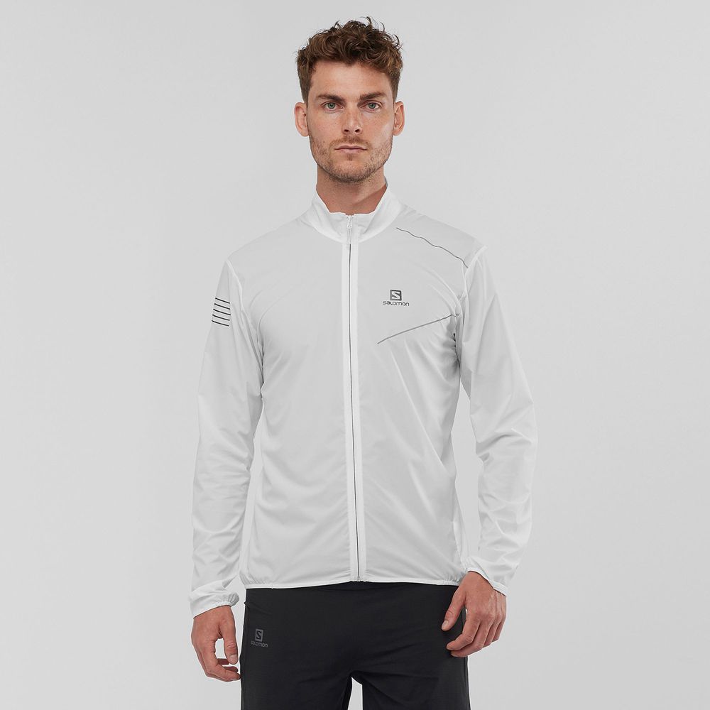 SALOMON SENSE M Philippines - Men's Wind Breakers - White | 705436-NYU